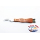 Coltello per funghi con manico in legno e spazzola.FC.W09