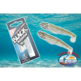 Cebo de Silicona Black Minnow 70 Fiiish Dobles Combos Orilla 3gr (BM758) BM.1G