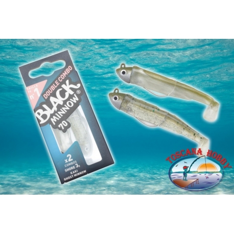 El Black Minnow 70 Fiiish Doble Combinado de Costa de 3 gr de tamaño 1. BM.1G