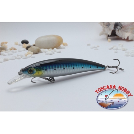 Minnow Viper tipo Rapala 10 cm-14gr Flotante col. negro plata.AR.411