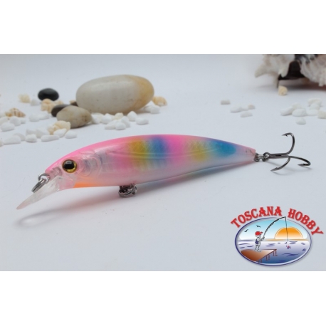 Minnow Viper tipo Rapala 10 cm-14gr Flotante col. el arco iris.AR.434