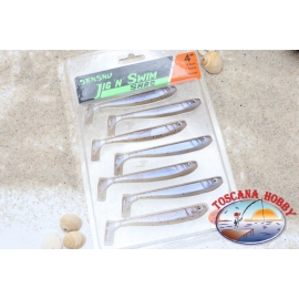 JIG'N SWIM Shad 9,5 cm-7 pcs. Spinning Sea Bass. Reflex Shiner. Flavored.AR548