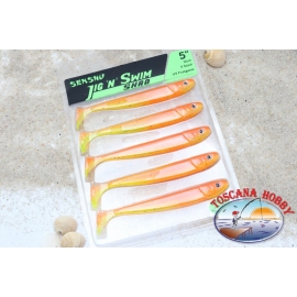 JIG AND SWIM Shad 12 cm-5 pcs. La Filature De La Basse Mer. UV Fruitgame. Aromatisé.AR550