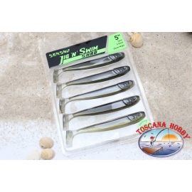 JIG'N SWIM Shad 12 cm-5 stk. Spinnfischen Auf Wolfsbarsch. Ghost Magic. Flavored.AR554