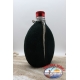 Beber de la botella de 0,75 l, aluminio, bolsa, color verde, con cierre de cremallera, tapa roja