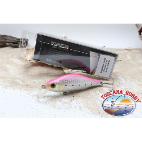 Señuelos artificiales Viper Minnow, 9 cm - 17,6 gr. Hundimiento de PLATA ROSA