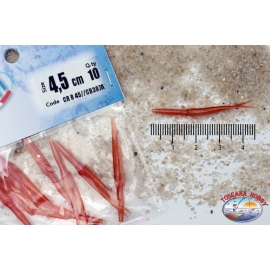 Cebo de silicona - Colas de la golondrina, el Colibrí, 4.5 cm, pcs 10, rojo, CB307/A