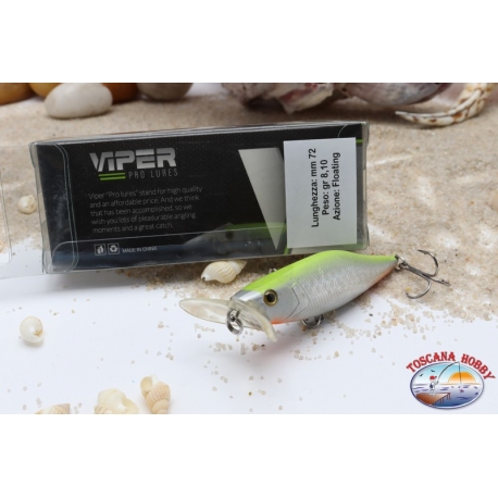 Leurres artificiels de Vipère, type Popper, 7.2 cm, 8,1 g, Flottant