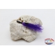 Trolling baits: handmade skipjack head with 9 cm feather-Purple / Black