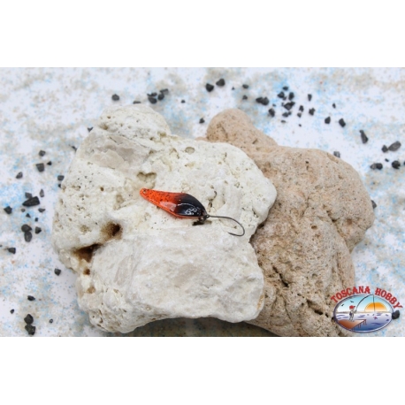 Cucchiaino Ondulante Trout Area - Spoon 2,2 gr - 3 cm - Nero/Arancio