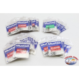 Hameçons Mustad tout Rond - 45 pièces Taille assortie 11/12/14 LT.01