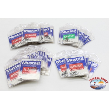 Hameçons de pêche tout rond Mustad - 45 pièces Taille assortie 11/12/14 - aperçu