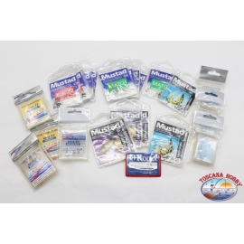 Ganchos de pesca Mustad-25 piezas Tamaño surtido 16/27 LT.08