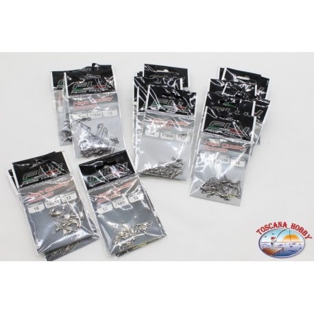 Swivel with carabiner Fishing FLY-Lot 21 PCs. Size assorted-preview