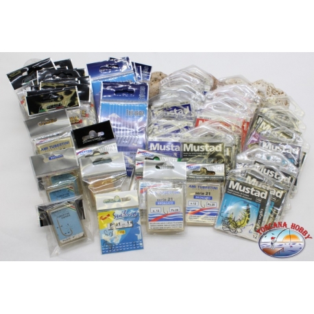 Mustad fishing hooks all Round - 45 PCs assorted Size 11/12/14 LT.01