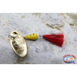 Cuchara de pesca giratoria Pantera Martin craft gancho triple con plumas 4gr