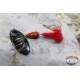 Cuchara de pesca giratoria Pantera Martin craft gancho triple con plumas 4gr