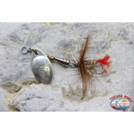 Cuillère de pêche rotative simple Artigianale 1 hameçon artisanal à plumes 1,5 gr R. 624