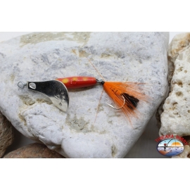 Cuchara de pesca giratoria Minken craft anzuelo emplumado 7gr R. 652