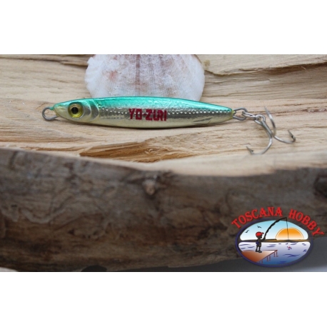 Metal bait Esca IG, 19gr-6cm, silver green, with anchor