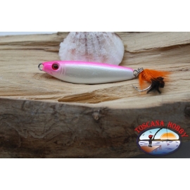 Metal bait J IG, 31gr-5,5 cm, with feathered hook, pin