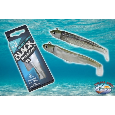 Esche Siliconiche Black Minnow90 Fiiish Doubles Combos OffShore 10gr(BM3012)