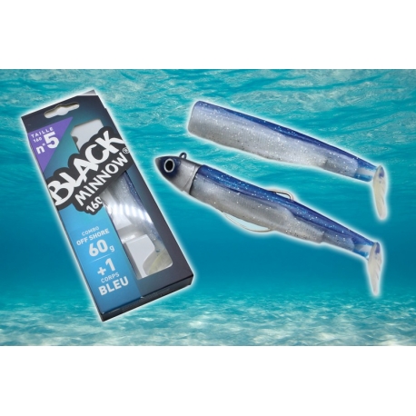 Appâts en Silicone Noir Minno Fi 160 Combos Fiiish Off Shore 60gr (BM205)