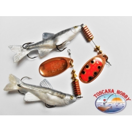 Spoon Mepps Aglia Rotating size 4 minnow silicone R. 6