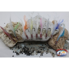 Silicone craft bait with filaments and feathers from 9 cm Hook 1/0 R. 733