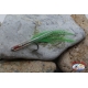 Silicone craft bait with filaments and feathers from 8/8. 5 cm Hook 1/0 green