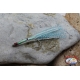 Silicone craft bait with filaments and feathers from 7 cm Hook 1/0 green water