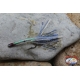 Silicone craft bait with filaments and feathers from 7 cm Hook 1/0 blue