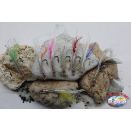 Silicone craft bait with filaments and feathers from 7 cm Hook 1/0 R. 736