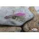 Silicone craft bait with filaments and feathers from 7 cm Hook 1/0 fuchsia