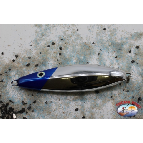 Artificiale Skipping Lures da 15cm - 75 gr silver testa blue