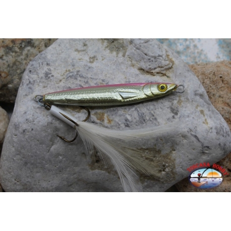 Esca metallica JIG Yo-Zuri 30gr 8cm con ancoretta piumata