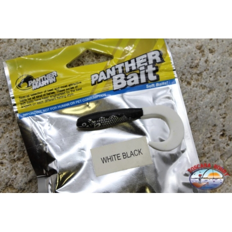 Esche silicone Soft Baits Panther Martin da 5,8cm confezione 10 pz white black