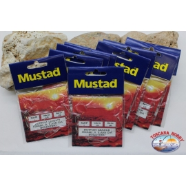 Lignes de pêche Mustad 9 sachets de 3 hameçons LT. 14