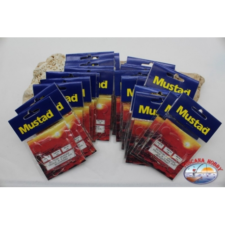 Ligne de pêche Mustad 24 sachets de 3 hameçons