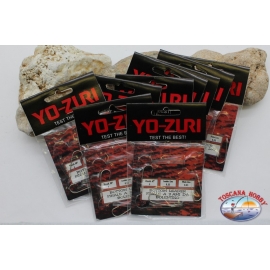 Fishing lines from bolentino bol-Zuri 9 sachets of 3 hooks LT. 22