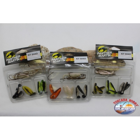 Kit Shad Panther Martin 3 paquetes de colores surtidos