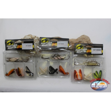 Kit Shad Panther Martin 3 paquetes de colores surtidos