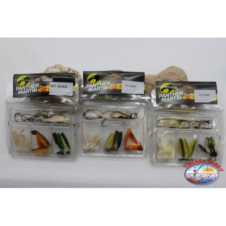 Kit Shad Panther Martin 3 paquetes de colores surtidos