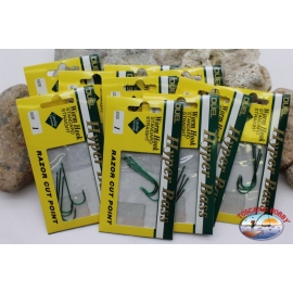 Duel size 1 Fishing hooks with eyelet 10 bags of 4 pieces K. 459