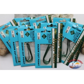 Hameçons de pêche Duel taille 3/0 avec œillet 10 sachets de 4 pièces K. 481