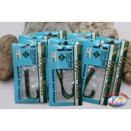 Hameçons de pêche Duel taille 4/0 avec œillet 10 sachets de 4 pièces K. 482