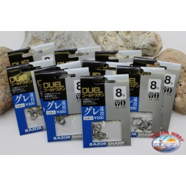 Hameçons Duel taille 8 avec œillet 10 sachets de 10 pièces K. 541