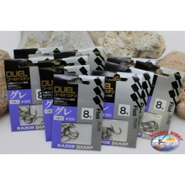 Ami da pesca Duel size 8 con paletta10 bustine da 10 pezzi K.547