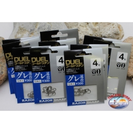 Hameçons Duel taille 4 avec œillet 10 sachets de 12 pièces K. 572