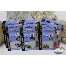 Duel size 5 Fishing Hooks with scoop 10 sachets of 10 pieces-1